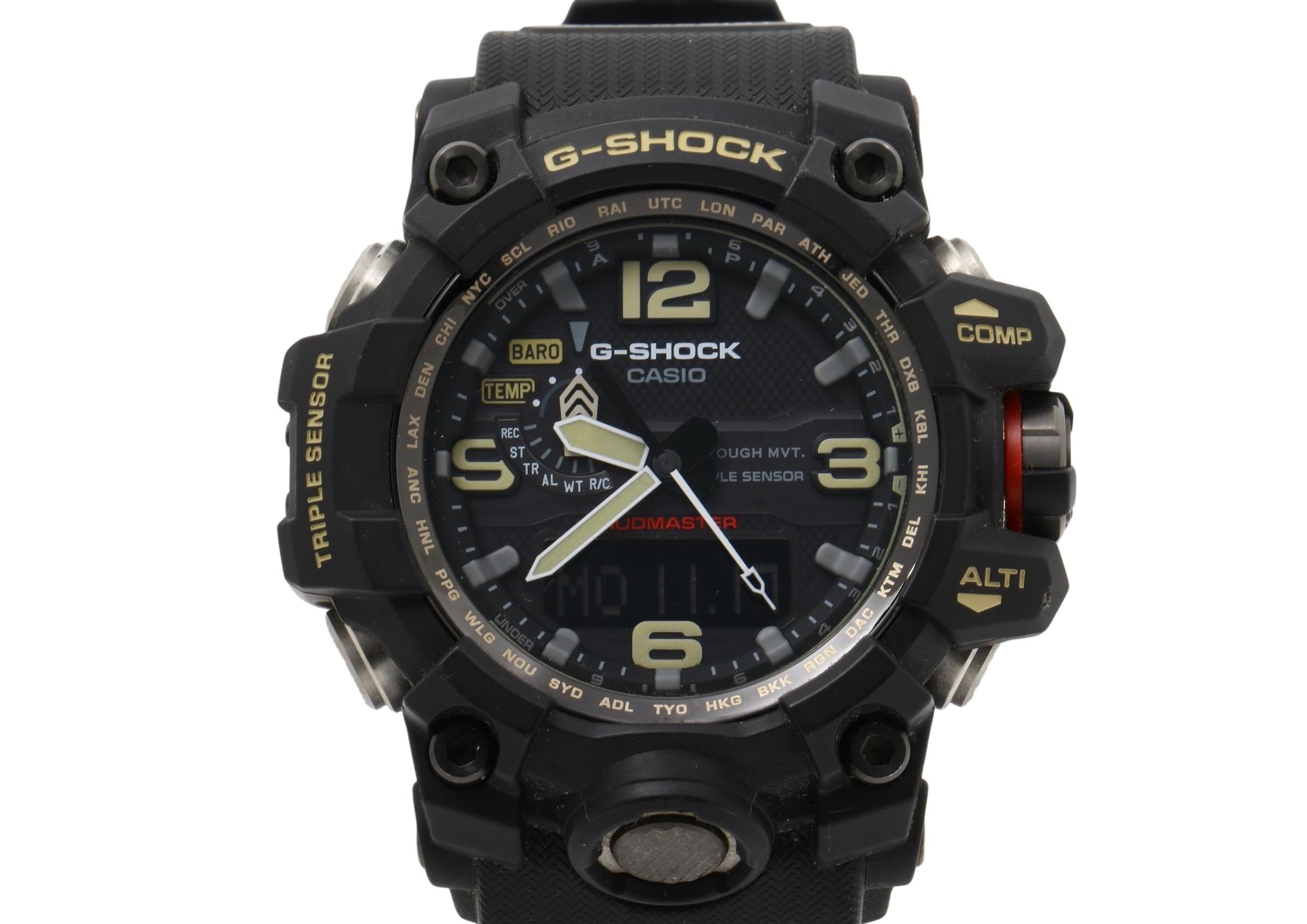 時計 G-SHOCK MASTER OF G - LAND MUDMASTER 樹脂／ステンレススチール GWG-1000-1AJF アナデジ ブラック メンズ時計【本物保証】