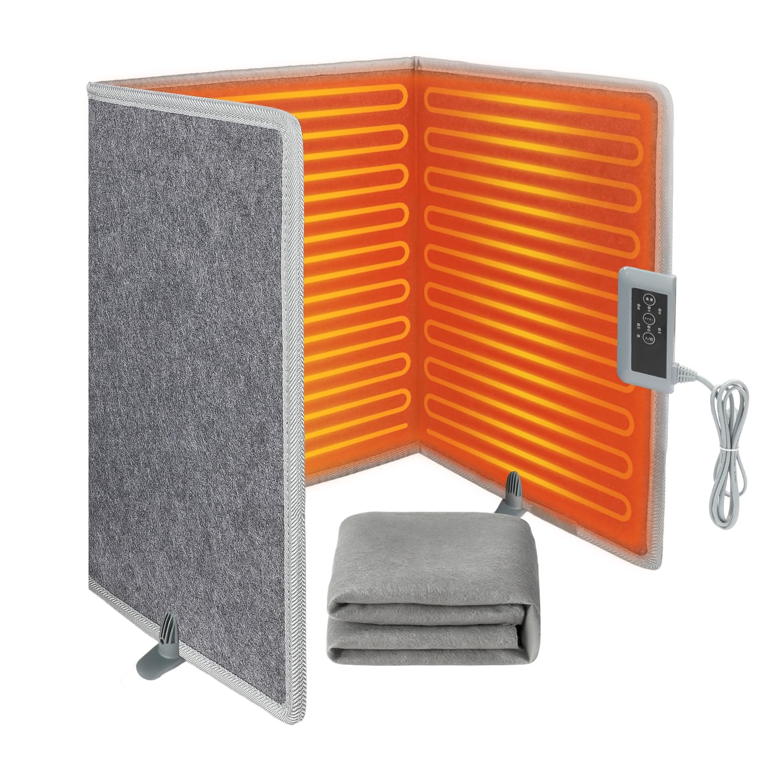 NIPPONSPACE パネルヒーター 足元ヒーター 足元パネルヒーター 遠赤外線デスクヒーター 適切な高温75℃ 10s 速熱 おりたたみ 転倒OFF デスク足元 冷え対策 節電省エネ 無騒音 無風