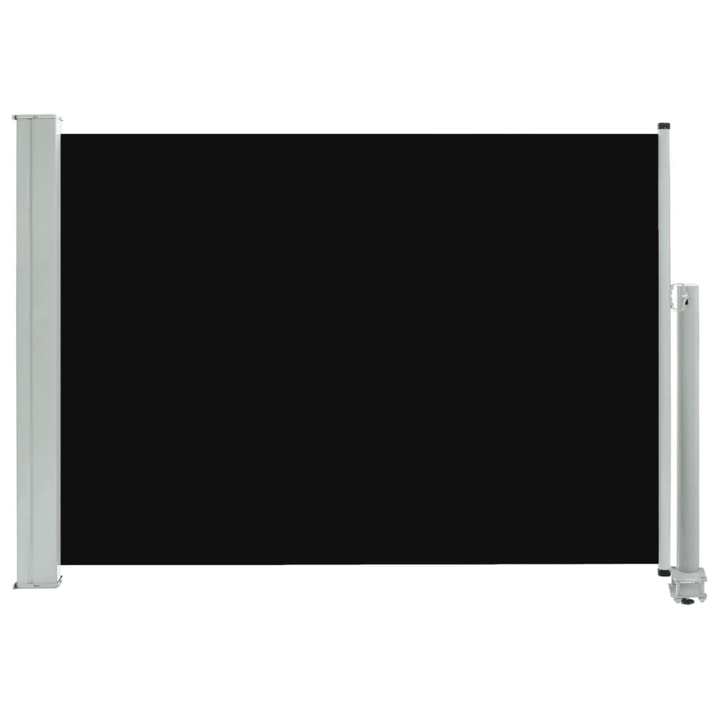 パティオ用 引き込み式サイドオーニング 80x300cm ブラック