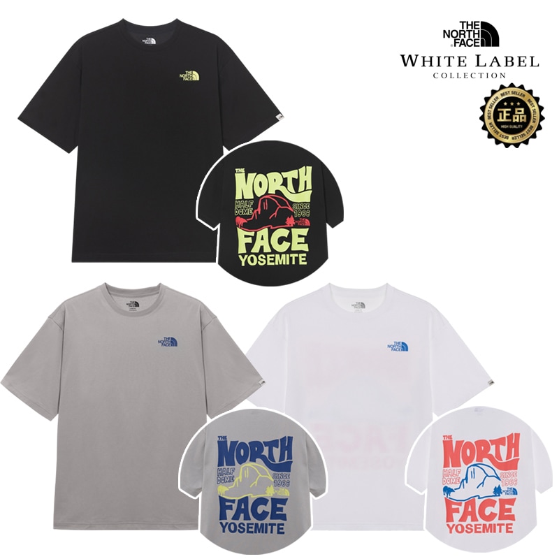 NT7UR07 WHITE LABEL HALF DOME S/S R/TEE 26SS 韓国限定ライン 半袖Tシャツ バックプリント ロゴTシャツ 抗菌加工 韓国っぽ コーデ提案 デニム スカート