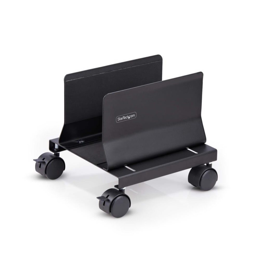 StarTech.com [CPUMOBILESTND] CPUスタンド/ストッパー付きキャスター付属/調整幅132～220mm/耐荷重21kg/デスクトップPCカート/タワー型パソコン フロアスタン