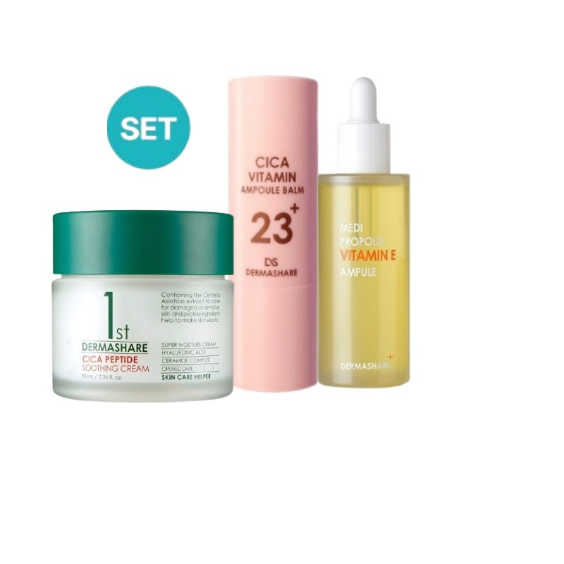 シカ ビタミン アンプルバーム 11g + ペプチドスーディングクリーム70ml +メディ プロポリス ビタミンE アンプル50ml
