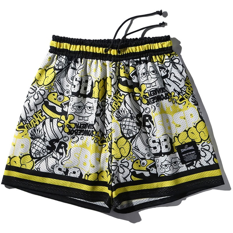 ジャージーショーツ スポンジ・ボブ グラフィティ バスケットボール プラクティスパンツ (smp25156s-7000)