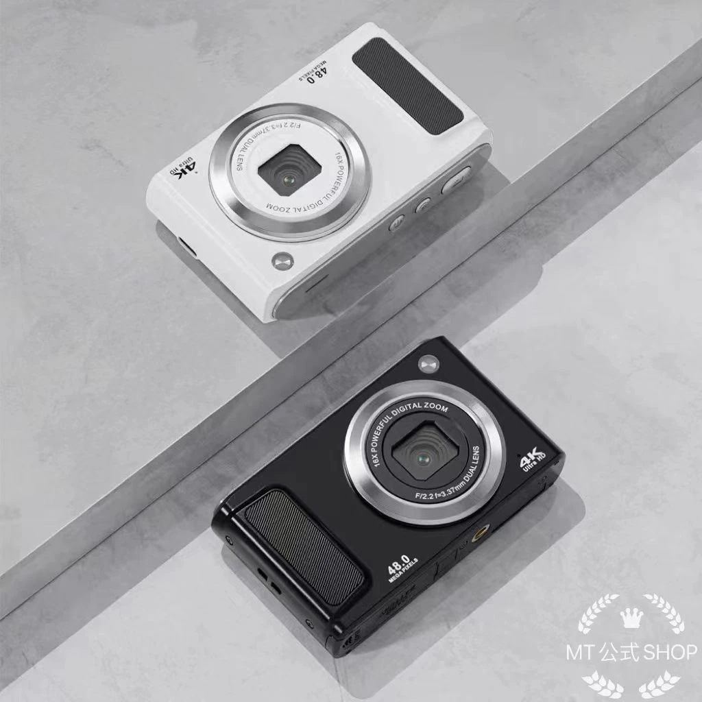 4K デジタルカメラ デジカメ デュアルカメラ 32GBMicro SDカード付属 長いストラップ付き 4800万画素 UHD4K録画 16倍デジタルズーム 2.8インチスクリーン ビデオ録画 ウェブ