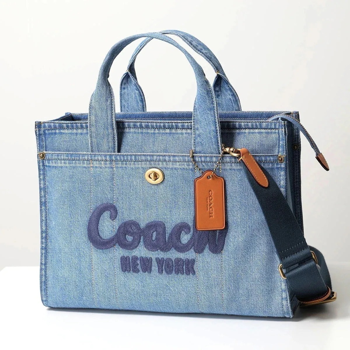 COACH コーチ トートバッグ DNM CARGO T CR657 レディース デニム カーゴトート ロゴ刺繍 ショルダーバッグ クロスボディ 鞄 B4/IN】 【mega】