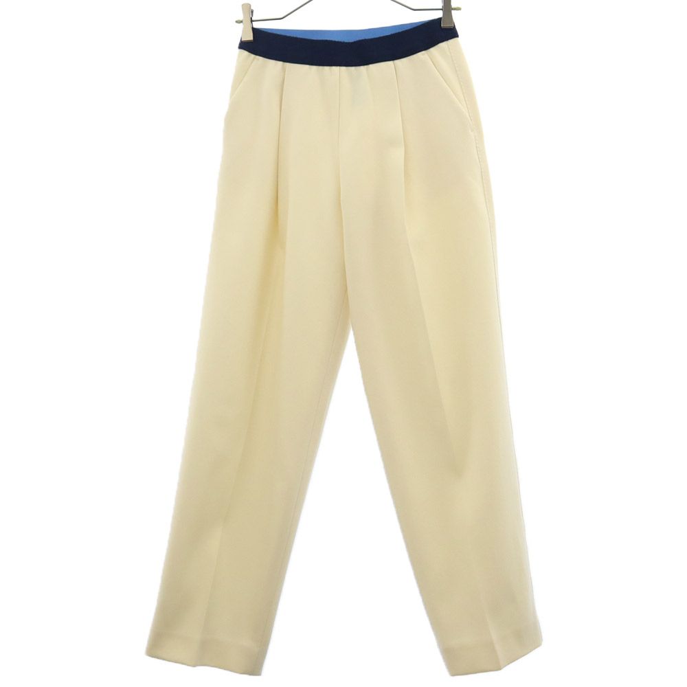 ナンバーエム ウールブレンド ロングパンツ 36 ホワイト NUMBER M レディース