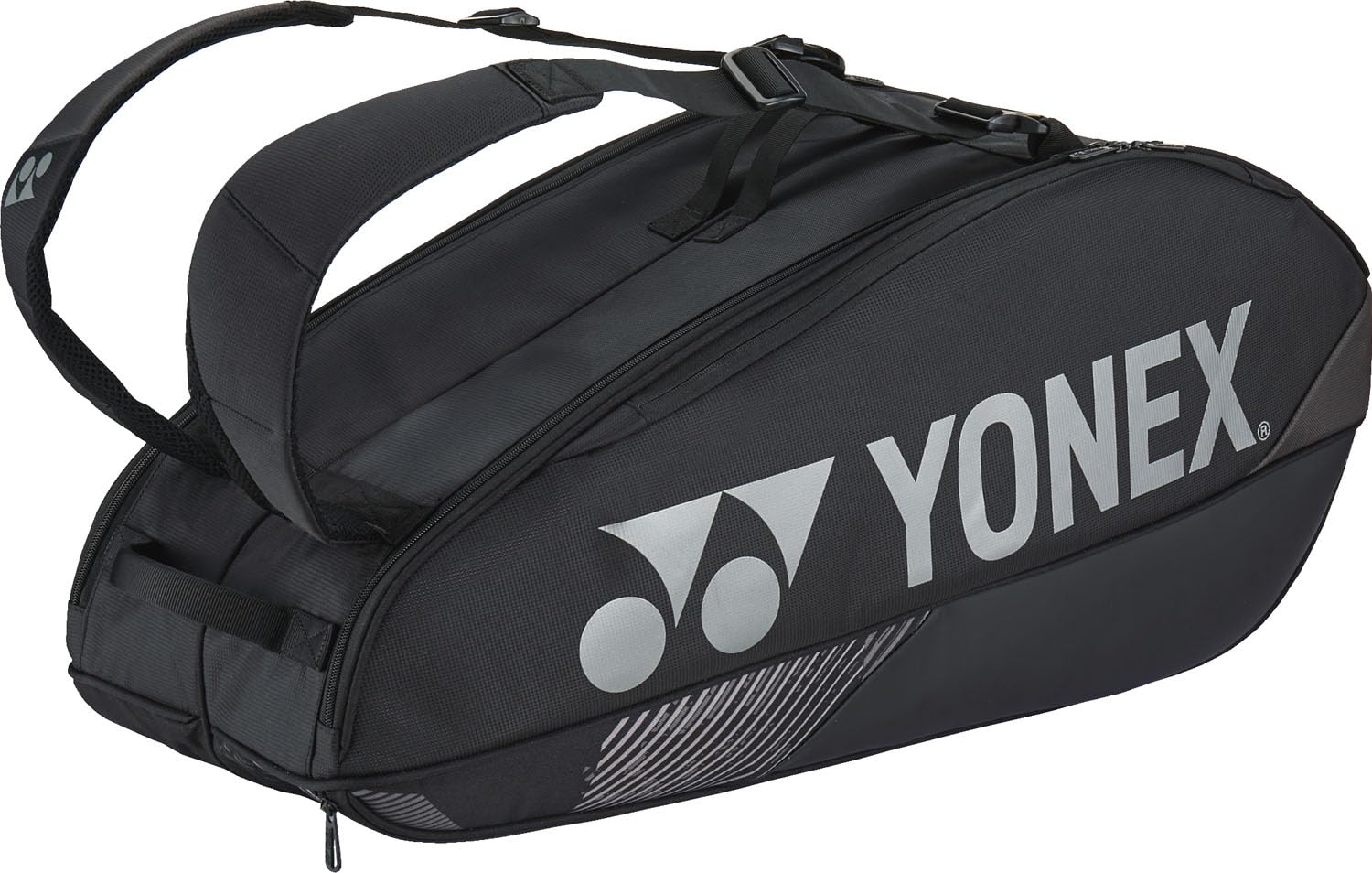 [YONEX] テニス バドミントン ラケットバッグ ラケット6本収納可能 ブラック