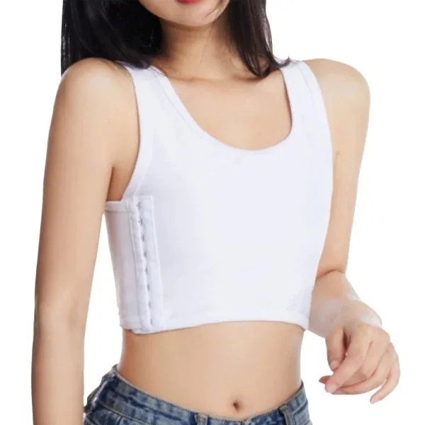 胸つぶし さらし ブラ ナベシャツ コスプレ ナベブラ 胸を小さく 平らに見せる レディース 下着 スポーツ 和装 運動 ダンス ブラジャー スポーツブラ 揺れ防止 ホワイト ブラック