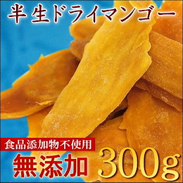 太陽の恵み 熱帯果物の王様 フィリピンセブ島産 最高級無添加半生ドライマンゴー 300g入り【無添加ドライマンゴー300g】この味知ったらもうほかに戻れない!!【メール便送料無料】おやつの代わりに♪