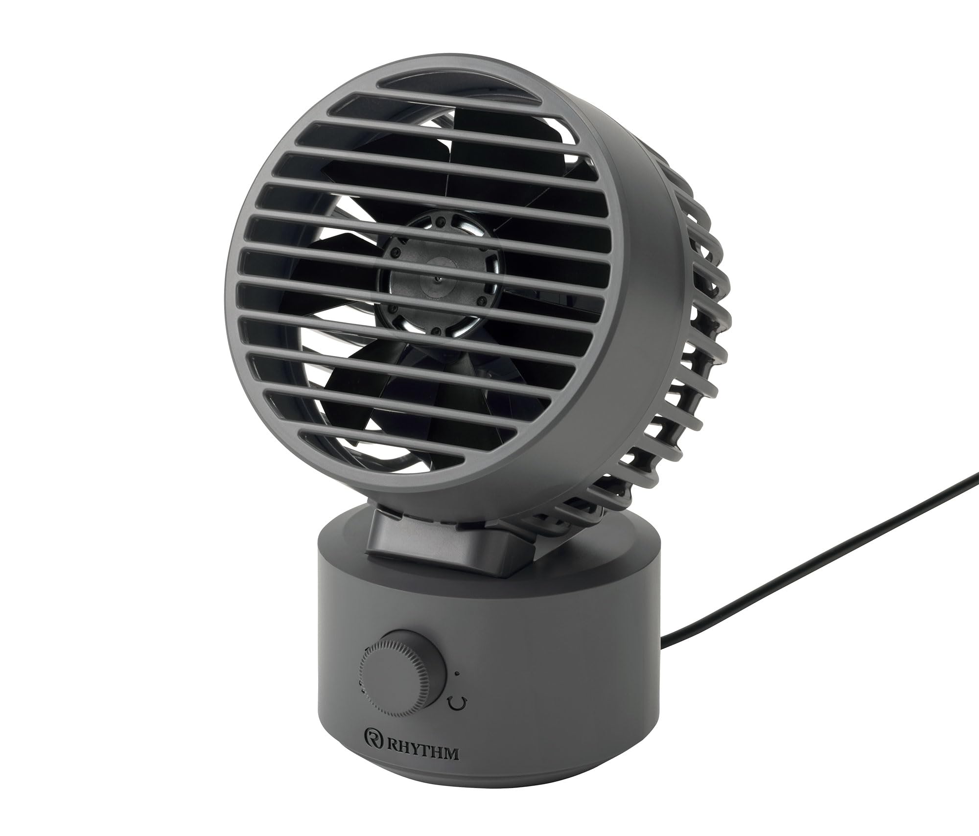 リズム(RHYTHM) 卓上扇風機 [国内メーカー] 静音 小型 USB給電式 自動首振り 強力 弱でも涼しい DCモーター 2重反転ファン デスクファン お手入れ簡単 Silky Wind Mini