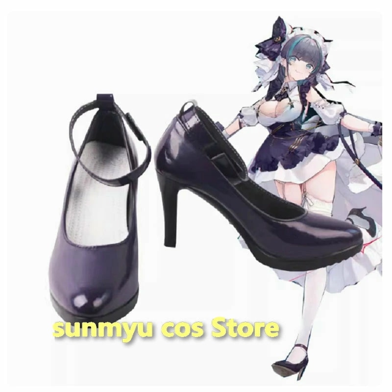 Azur Lane アズールレーン HMS チェシャー コスプレ靴 紫色