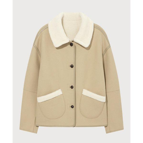 W リバーシブル シアリング ジャケット B1 CO2504JK78 BE