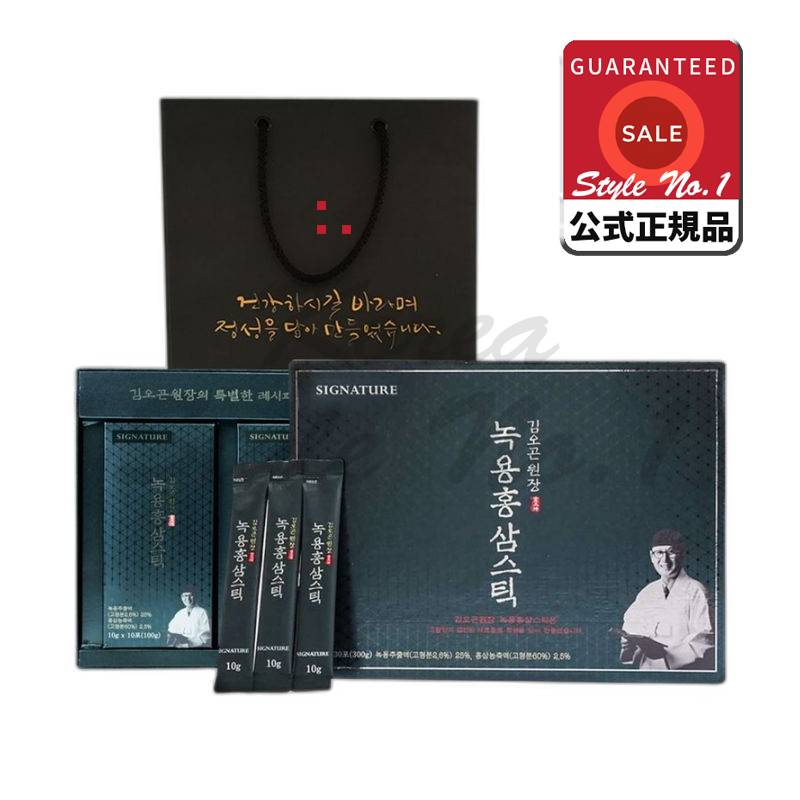 キム・オゴン院長緑龍紅参スティック30p +ショッピングバッグ300g 1セット
