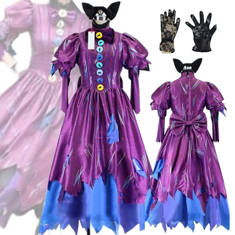 ディズニー TDLスプーキーBoo!パレード2018 女性ダンサー 猫 衣装＋手袋＋カチューシャ 衣装 大人 コスプレ 衣装 ハロウィン