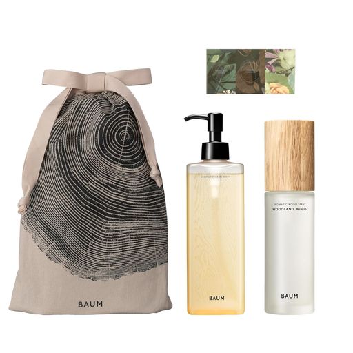 Baum(バウム) ギフトセット アロマティック ハンドウォッシュ n 本体 300mL+アロマティック ルームスプレー 1 本体 100mL+ラッピングバッグ サンプル付き ハンドソープ ギフト プ