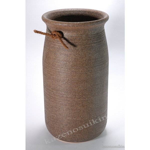 櫛目傘立　（信楽焼き・陶器・傘立て・梅雨・雨・玄関・収納・B037-05）