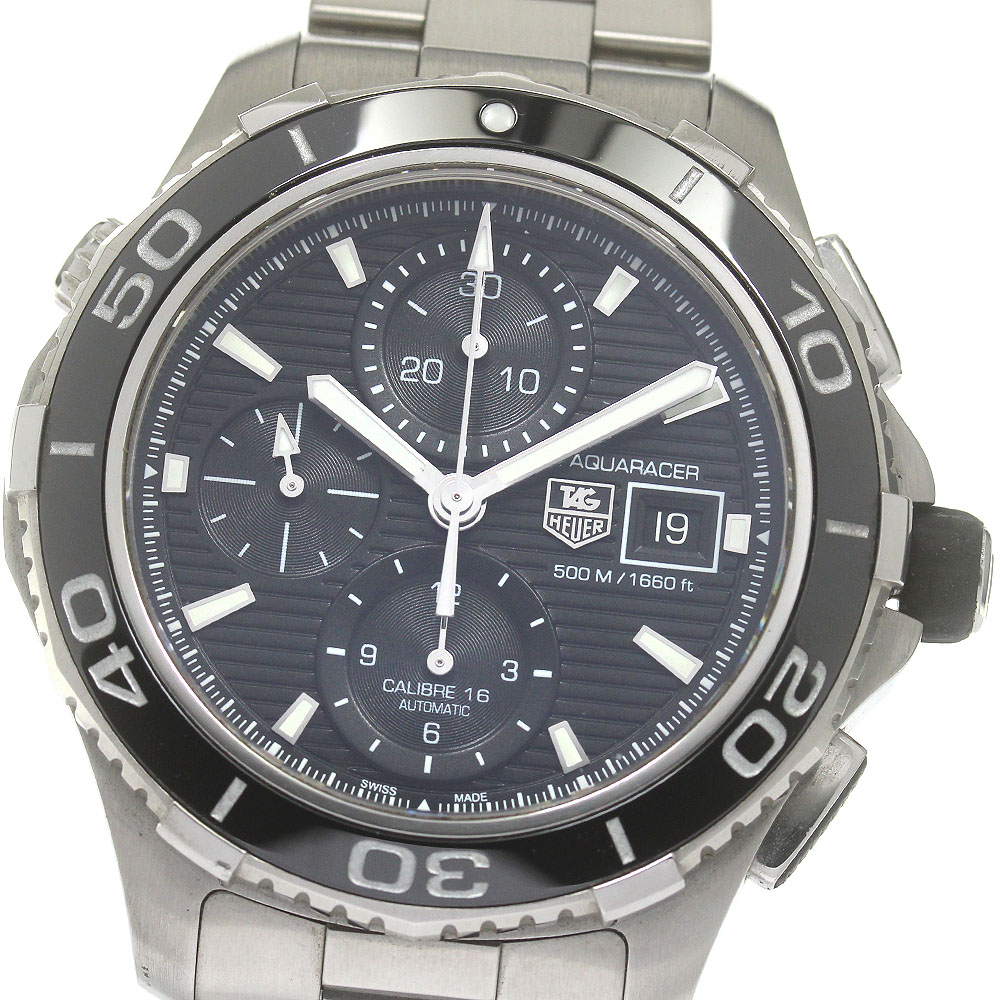 タグホイヤー TAG HEUER CAK2110 アクアレーサー クロノグラフ デイト 自動巻き メンズ _842119【中古】