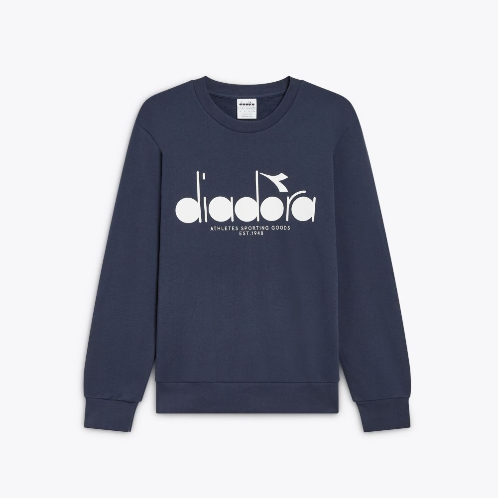 SWEATSHIRT CREW LOGO ネイビー ユニセックス SPORTS コレクション d50218144660065