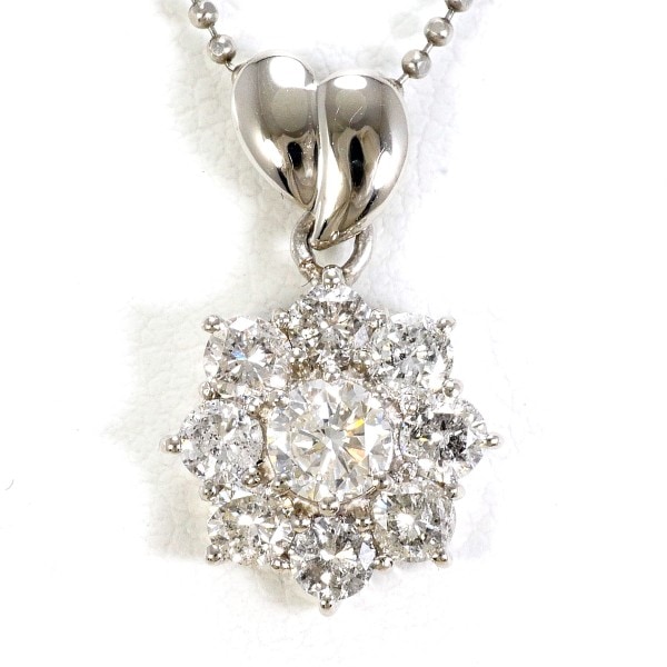 PT900 プラチナ PT850 ネックレス ダイヤ 0.257 0.75 SI2 鑑定書 中古