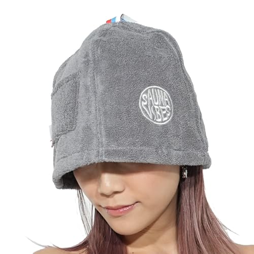 [SAUNA VIBES] サウナハット 選べる全11色 女性に人気 のぼせ防止 髪の傷み防止 今治タオル キーポケット付き メンズ レディース サウナバイブス (グレー)