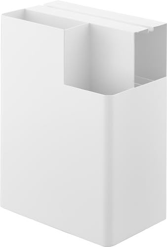 山崎実業(Yamazaki) 掃除用品収納スタンド ホワイト W20D12H28cm プレート Plate まとめてスッキリ 掃除用具 収納ケース オーガナイザー 2515