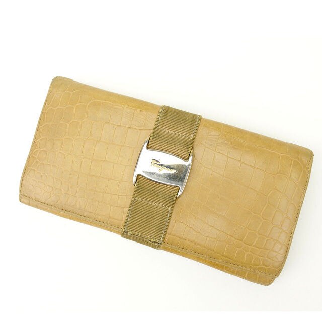 長財布 ヴァラ金具 イエロー 中古