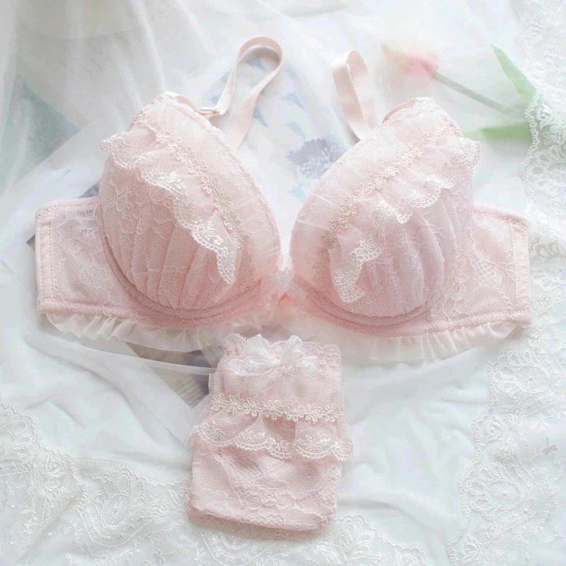 New type追加！の甘いブラセット女性のセクシーな大きな胸の刺繍の下着かわいい女の子大きなサイズの薄いカップ大きな