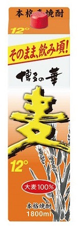 【送料無料】【アルコール12度】福徳長酒類 博多の華 麦 12度 1800ml 1.8L6本/1ケース【北海道東北四国九州沖縄県は別途送料がかかります】