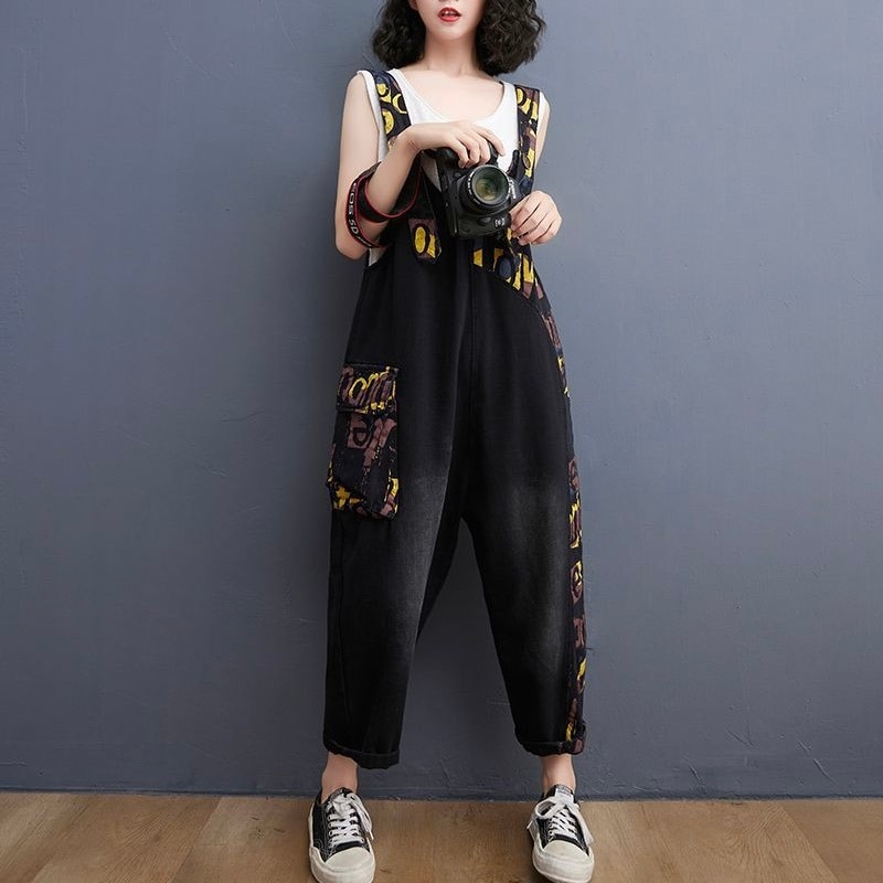 レディース パンツ サロペット アシンメトリー アンクル丈 袖なし ノースリーブ オーバーサイズ ストリート ポケット かわいい 大人可愛い カジュアル おしゃれ こなれ感 ラフ メンズライク