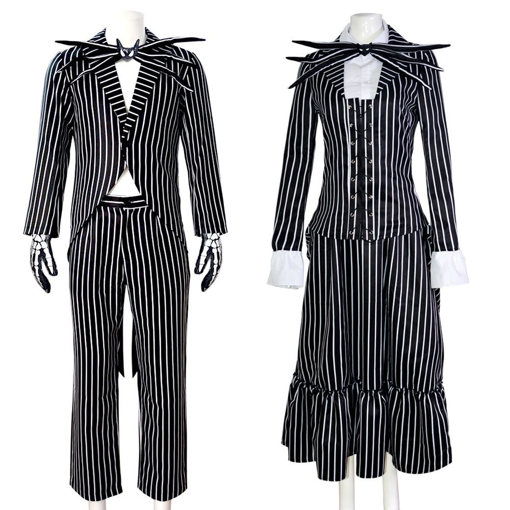 クリスマスイブにビックリジャックコスプレ衣装ドクロジャック男ハロウィンコスプレ衣装フルセット