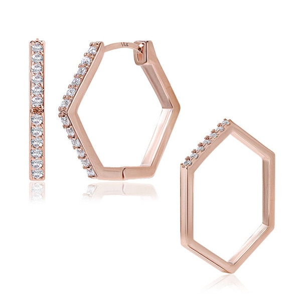 ルーブルパリ 14k ゴールドピアス/ 指輪 デイブ六角SET SET0414