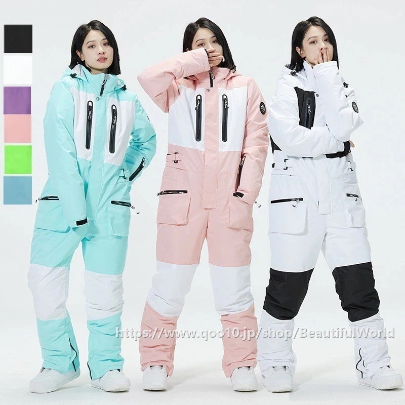 メガ割スノーボードウェア ワンピースオールインワン　男女兼用スキーウェア メンズ レディース男女兼用 撥水防風 保温 雪遊び 中綿 暖かい