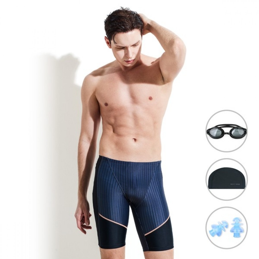 (ベーシックエル) ベーシックエルメンズグレー 5パートスクエアリブインドアスイムスーツ BEZ-W411G