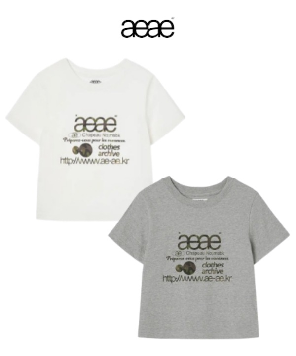 Qoo10 aeae WEB LOGO CROP T ロゴ 半