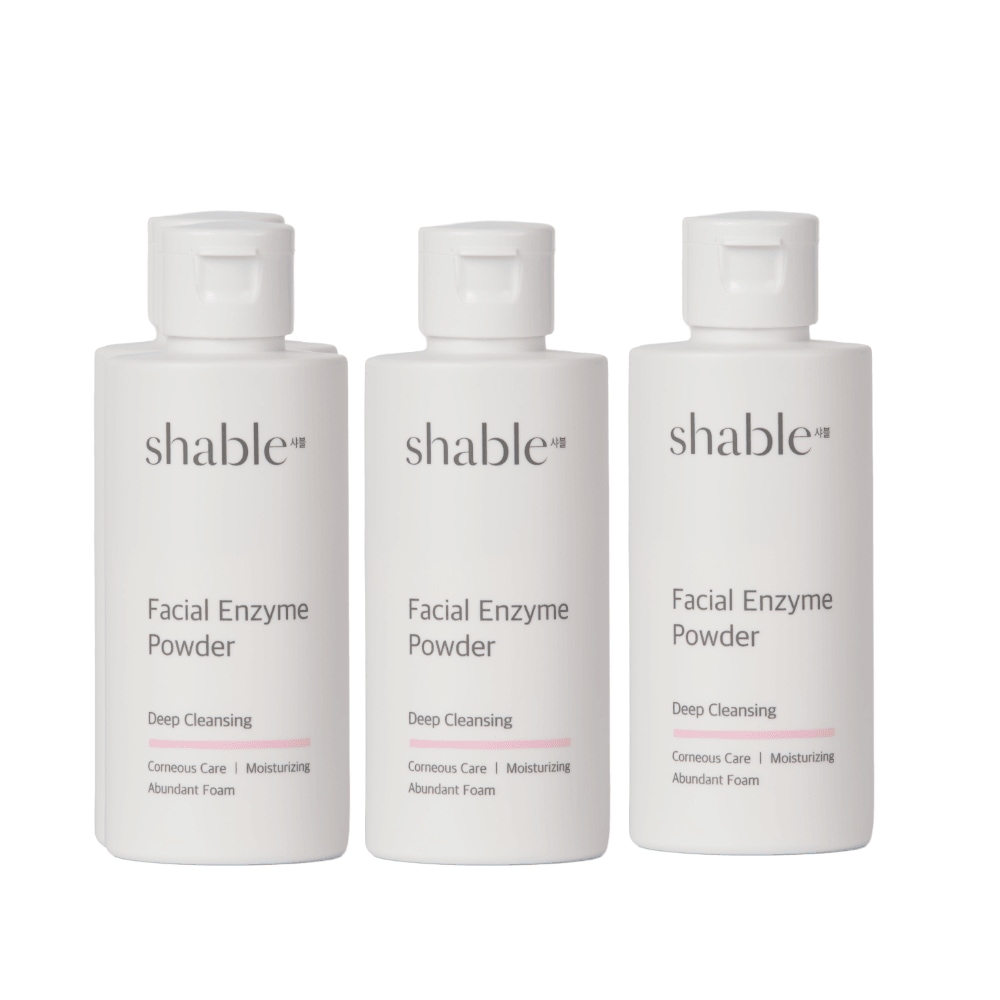 シャブルフェイシャル 弱酸性 エンザイムパウダー ウォッシュ酵素 洗顔剤 粉 クレンザー 70g3個