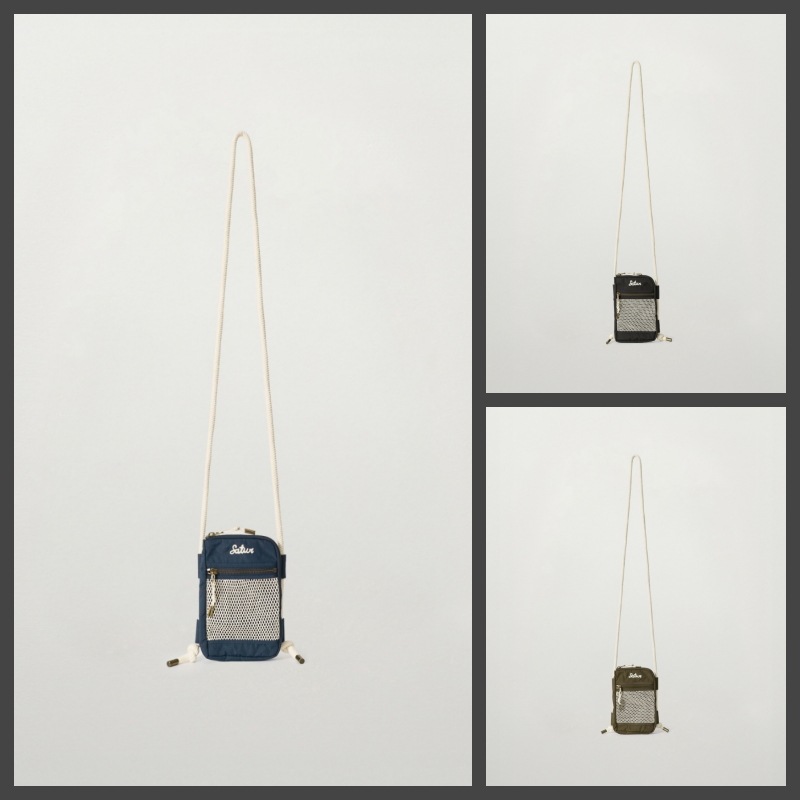 【SATUR】 26SS NET POCKET TRAVEL CROSS BAG : 3COLORS
