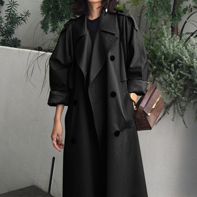 2color レディース アウター ジャケット コート ロングコート 膝下 ダブル ダブルボタン ト