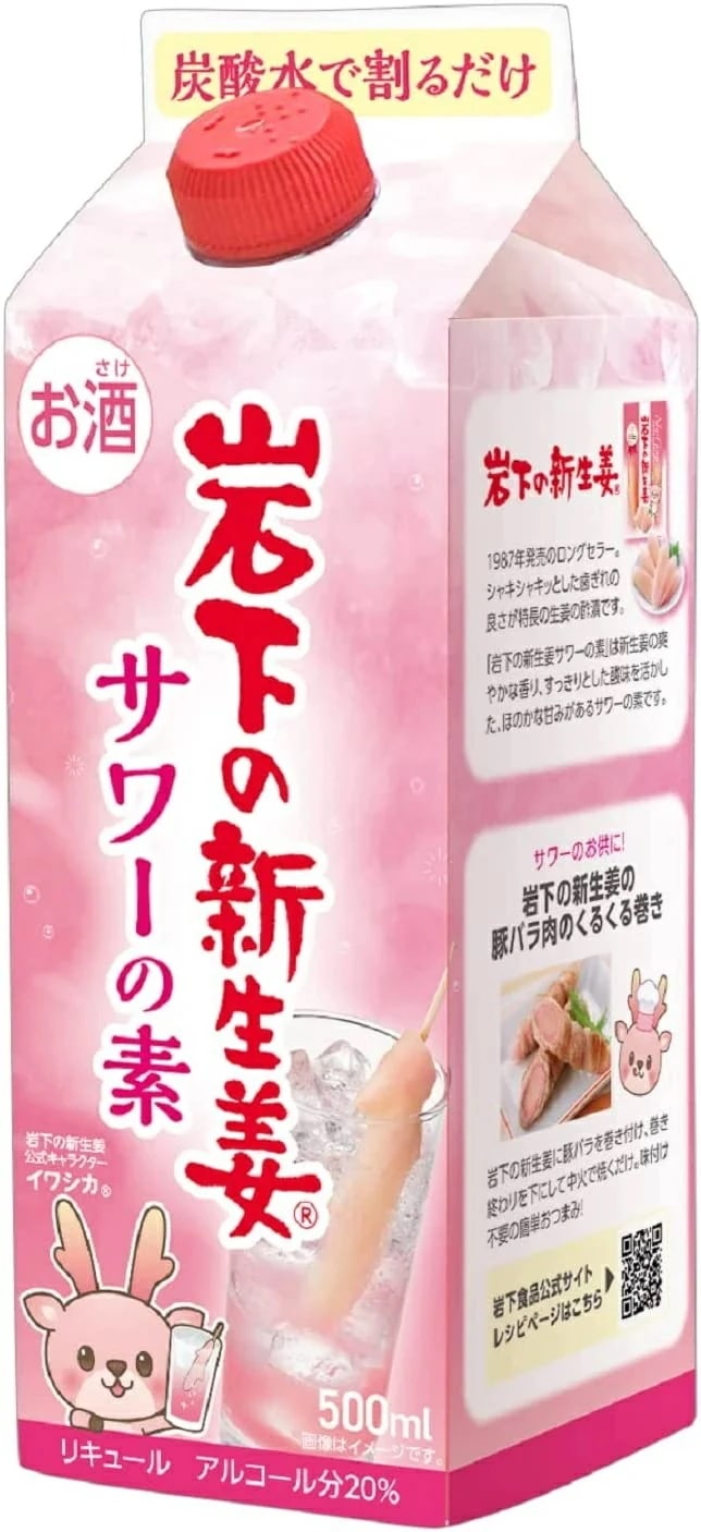 清洲桜醸造 岩下の新生姜サワーの素 紙パック 500ml2ケース/12本【北海道沖縄県東北四国九州地方は必ず送料がかかります】