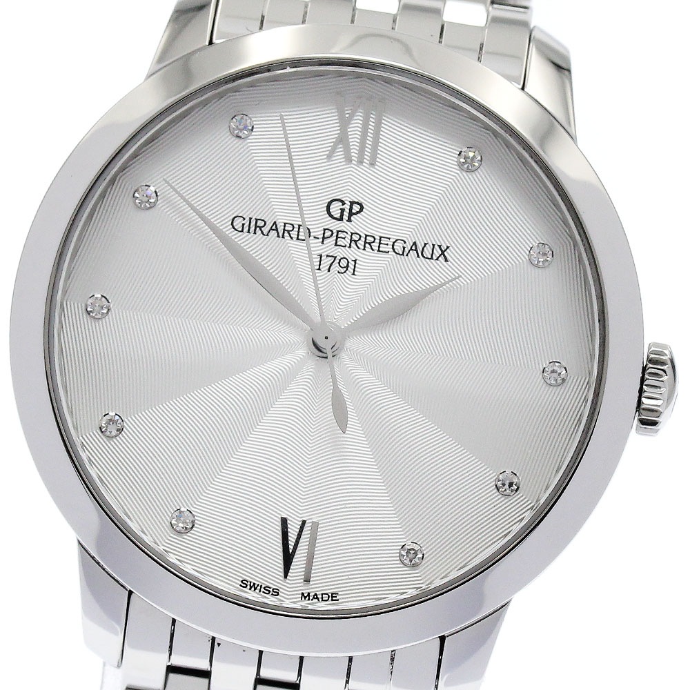 ジラール・ペルゴ GIRARD PERREGAUX 49523 1966 レディ 10Pダイヤ 自動巻き レディース 美品 内箱・保証書付き_878199【中古】
