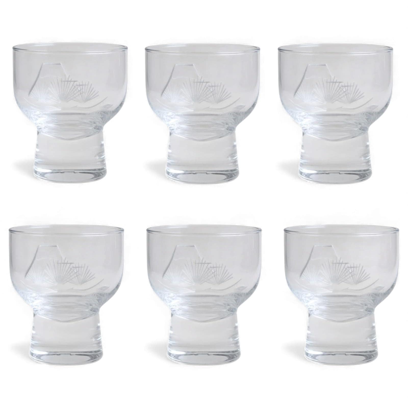 匠美風 ディナー ラグゼ select 6個入 切子 杯 （ 盃 さかずき ） 松と富士切子 φ56xH65mm 70ml ガラス （ ガラス ）日本製 匠 PNO.334580