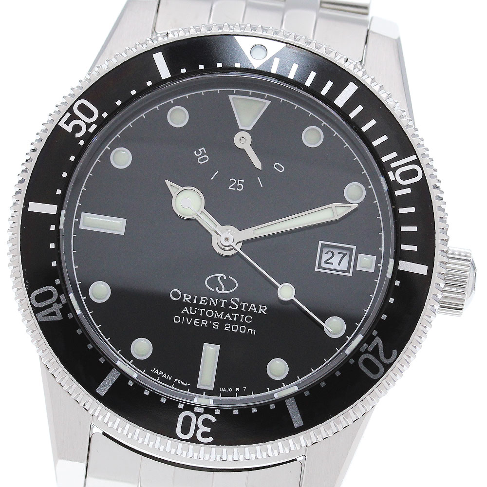 オリエント ORIENT RK-AU0601B/F6N4-UAM0 オリエントスター ダイバー1964 パワーリザーブ デイト 自動巻き 美品 箱・保証書付き_860578【中古】