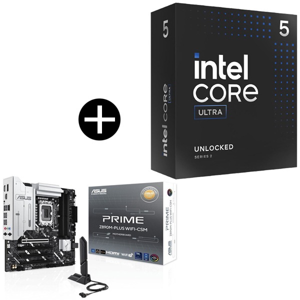 Core Ultra 5 245K CPU + ASUS PRIME Z890M-PLUS WIFI-CSM マザーボード