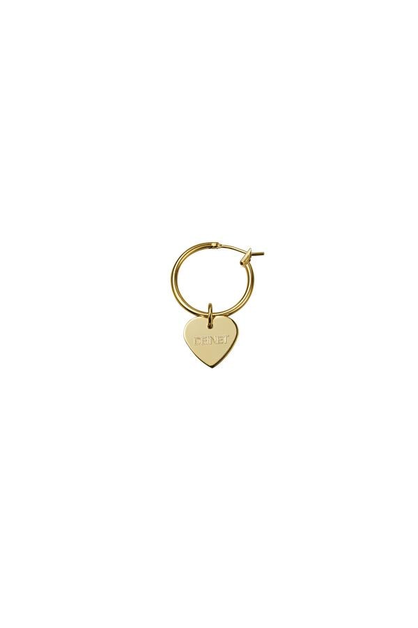 【DEINET】 HEART DROP EARRINGS : GOLD