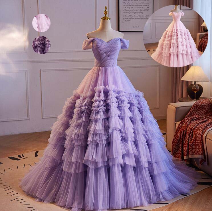 即納 花嫁ドレス お姫様 ロング 森系 ウェディングドレス 可愛い 前撮りドレス 後撮り ワンピース きれいめ 結婚式ドレス 多重チュール フォトウェディング撮影 二次会ドレス 披露宴 パーティード