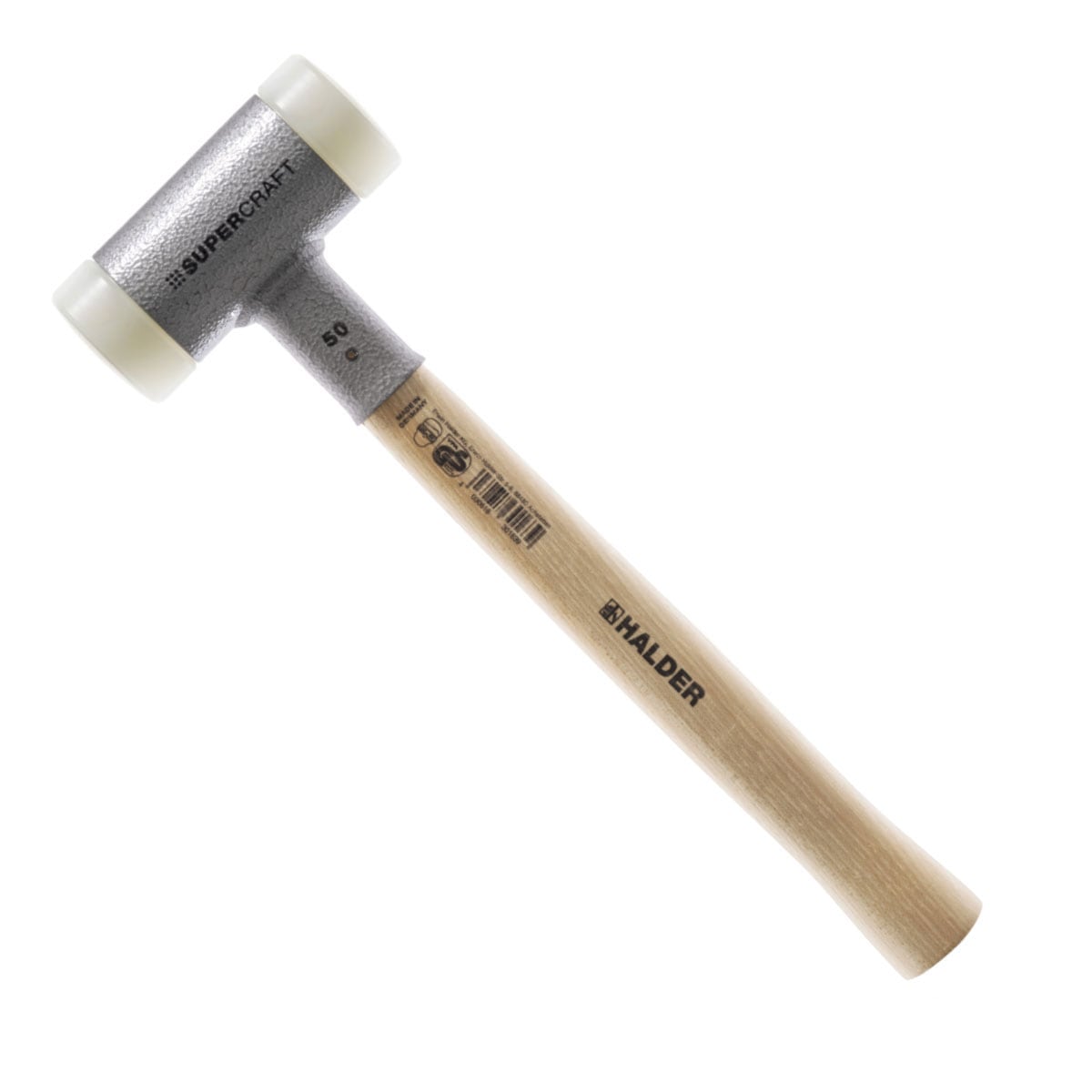 HALDER SUPERCRAFT 無反動ハンマー 3366.040　ヘッド径40mm　30300 ショックレスハンマー 無反動ハンマー　ドイツ製　クサビ打ち込み　林業　DIY　工具　ハルダー