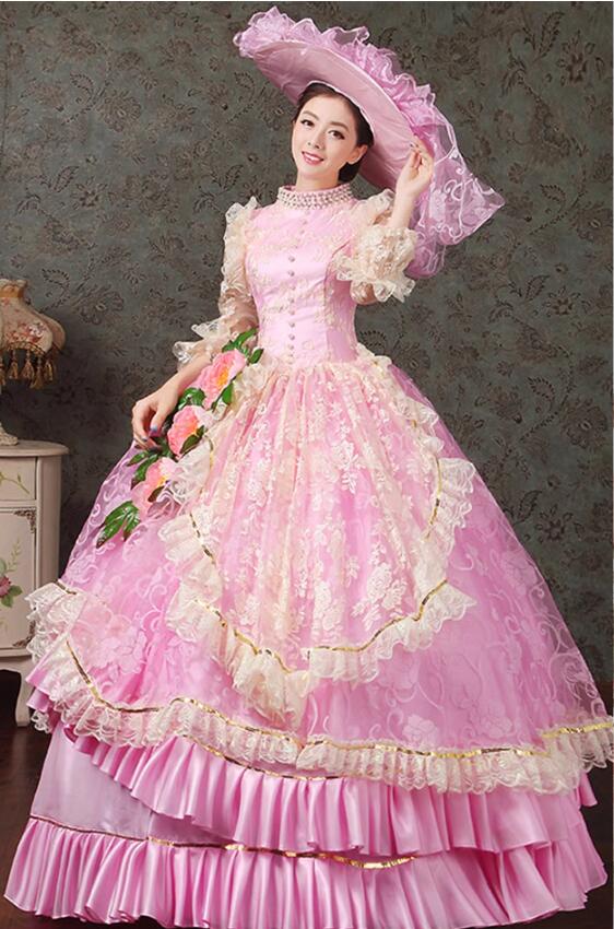 再販未定！華やか お姫様ドレス 宮廷 ロングドレス 舞踏会 ステージ 舞台 演出服 ジュリエット 礼服 ヨーロッパ風 中世貴族風 王族服 司会 七分袖 演奏会 文化祭 ハロウィン 演劇 オペラ声楽 撮
