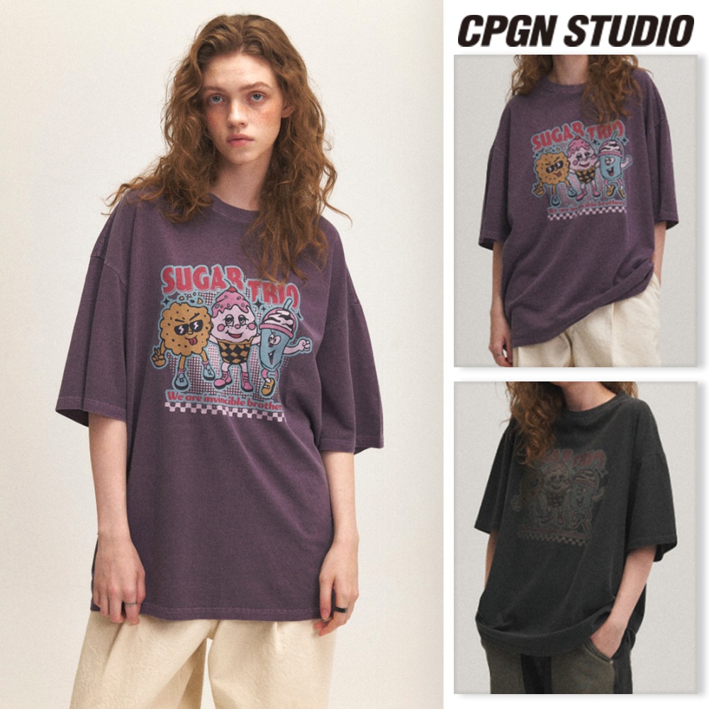 【CPGN STUDIO】24SS★ Sugar Trio Pigment Short Sleeve Tee CPGN STUDIO】 Sugar Trio Pigment Short Sleeve Tee Tシャツ