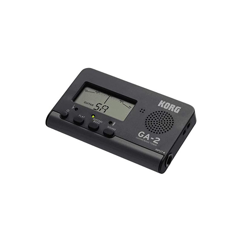 KORG ギター/ベース用チューナー GA-2 個人練習に最適 多弦ギター 多弦ベース フラットチューニング ロングスケールにも対応 200時間連続稼働 軽量 コンパクト