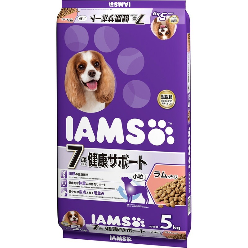 マース アイムス 7歳以上用 健康サポート ラム＆ライス 小粒 5kg 犬用フード