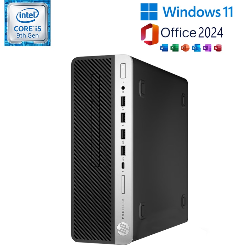 第九世代 Corei5 新品 SSD 512GB メモリー16GB ProDesk 600G5 SFF Windows11 MS Office 2024 DVD-ROM 無線 ディスクトップ パソコン